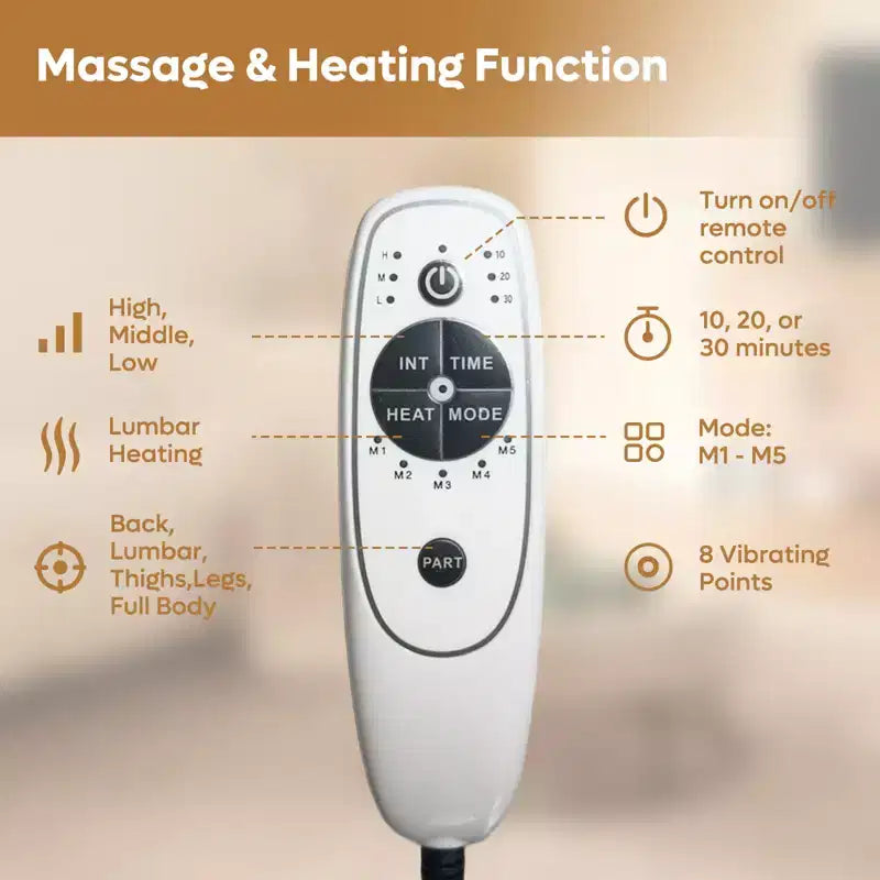 Fauteuil inclinable de massage pour personnes âgées, fauteuil inclinable à levage électrique avec fonction de chauffage et de vibration pour le salon