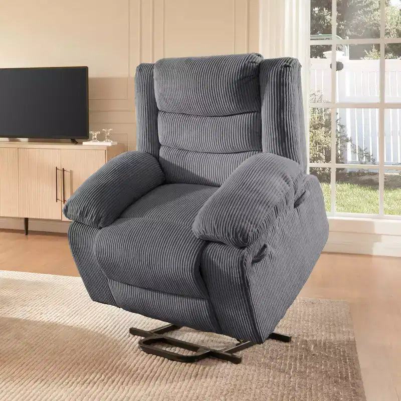Fauteuil inclinable de massage pour personnes âgées, fauteuil inclinable à levage électrique avec fonction de chauffage et de vibration pour le salon