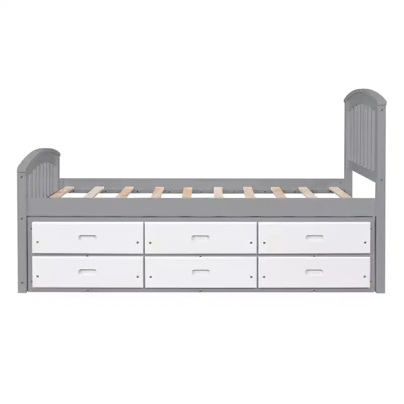 Lit plateforme double avec 6 tiroirs