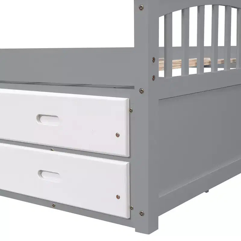 Lit plateforme double avec 6 tiroirs