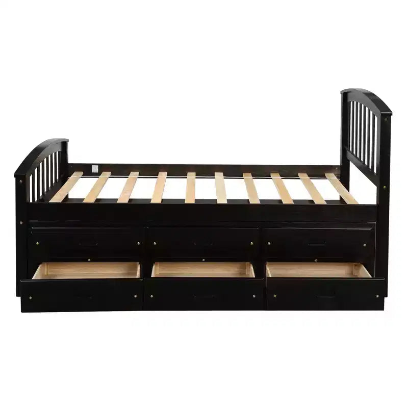 Lit plateforme double avec 6 tiroirs