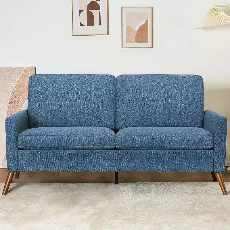 Canapé de 173 cm, Canapé confortable pour salon, Causeuse moderne du milieu du siècle, Petit canapé sans outils pour chambre et bureau
