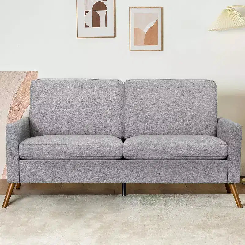 Canapé de 173 cm, Canapé confortable pour salon, Causeuse moderne du milieu du siècle, Petit canapé sans outils pour chambre et bureau