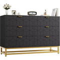 Dresser for Bedroom 6 Drawer Dresser w/ Metal Legs Wood Dressers Chest Organizer