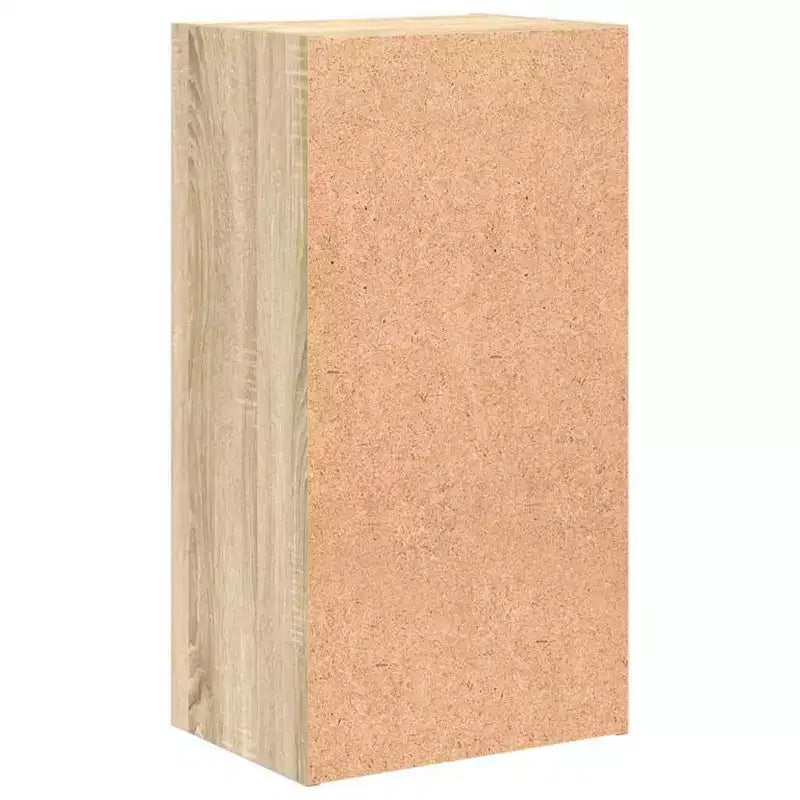 Meuble bibliothèque, chêne Sonoma plaqué, 76,5 cm de hauteur, 2 étagères