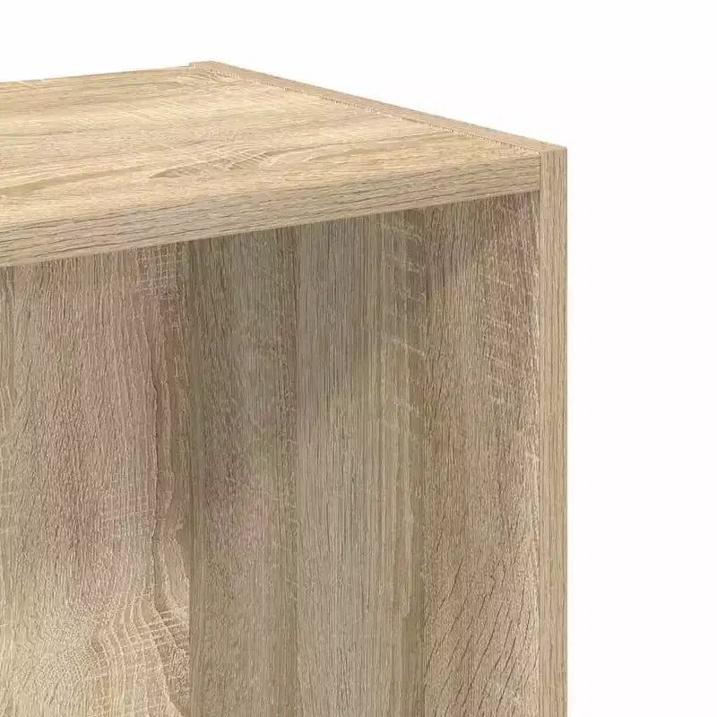 Meuble bibliothèque, chêne Sonoma plaqué, 76,5 cm de hauteur, 2 étagères