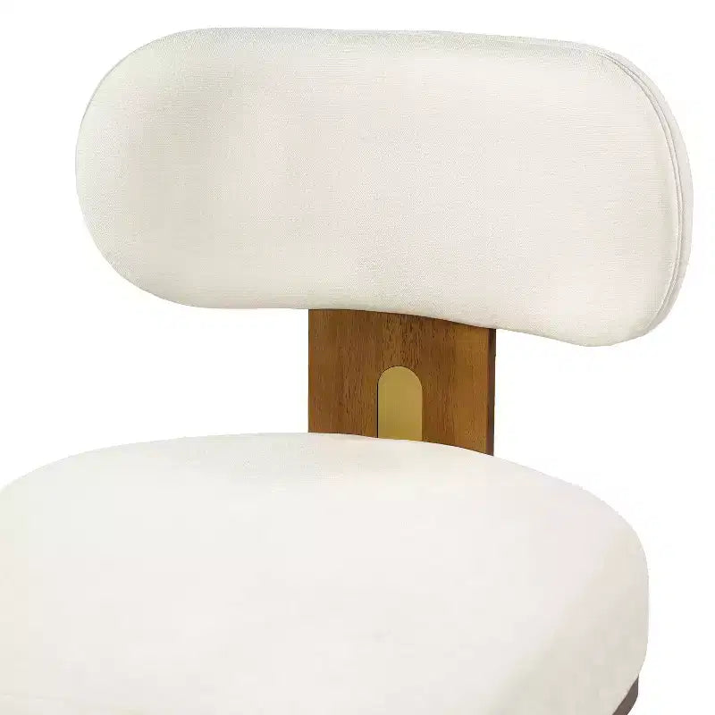Chaise de salle à manger moderne et minimaliste rembourrée avec pieds en bois d'hévéa massif