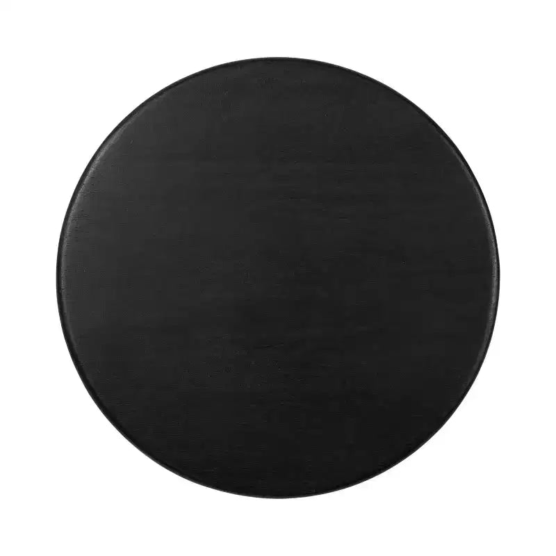 Table d'appoint sculpturale en bois, noire, 12x12x22