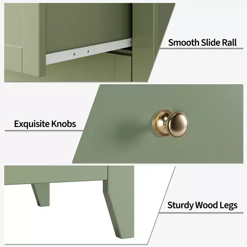 Commode à 5 tiroirs pour chambre à coucher, chiffonnier haut en bois avec rangement profond et poignées en métal, organiseur d'entrée moderne