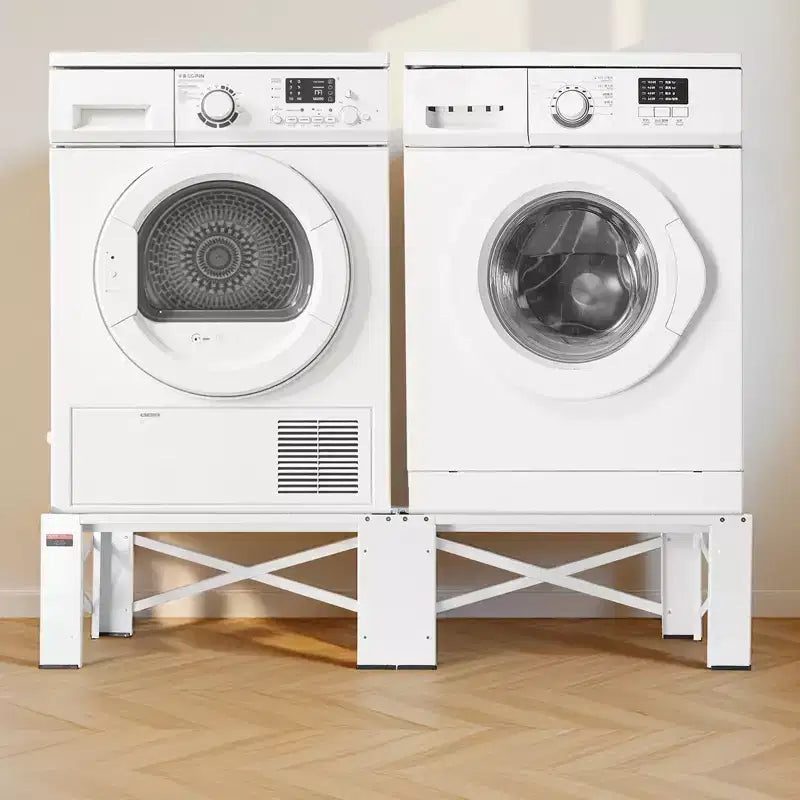 Piedestal de lessive, 12 po de hauteur, Socles pour laveuse et sécheuse d'une capacité de charge de 700 lb, Pieds antidérapants, 28,3 x 28,3 po, Paquet de 2, Blanc