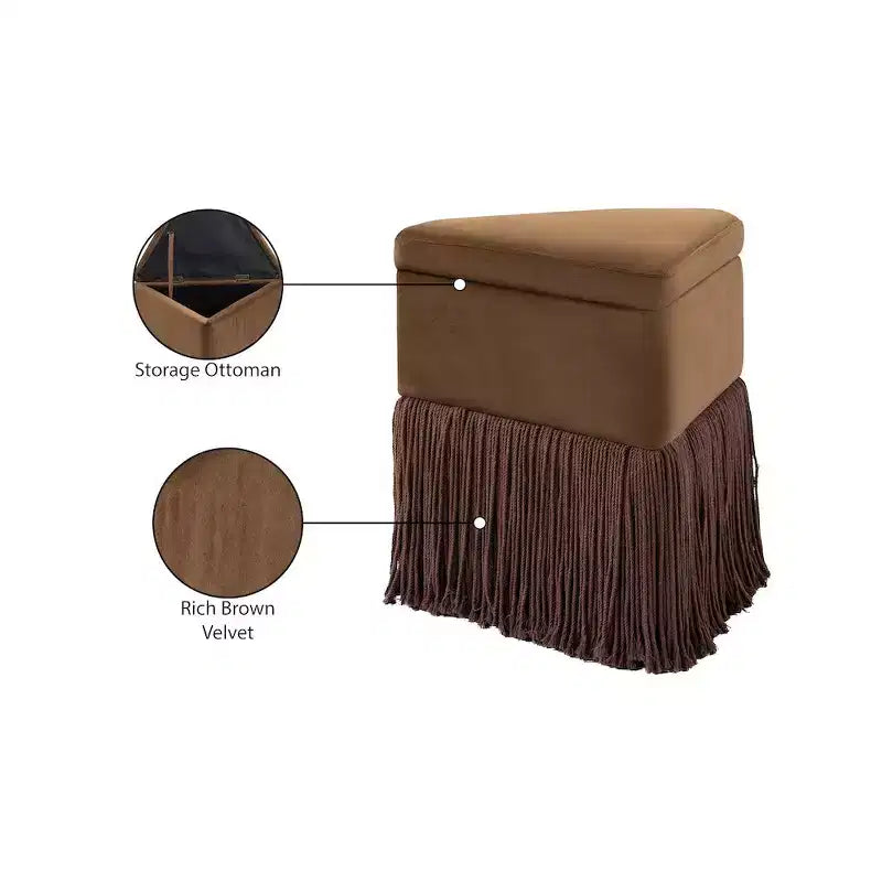 Pouf/Tabouret en velours
