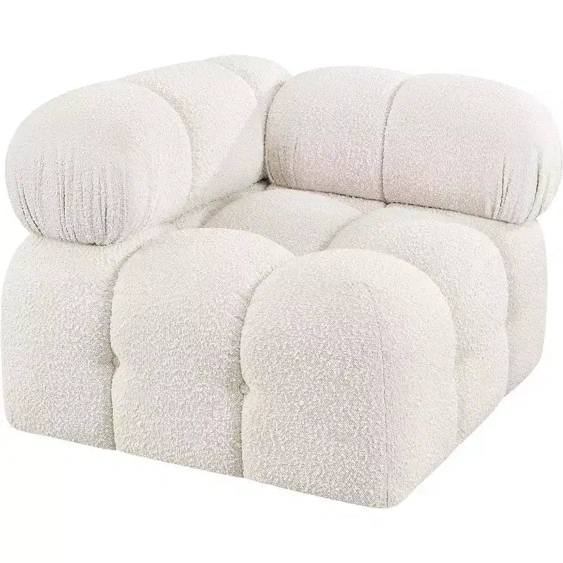 Fauteuil d'angle en tissu Boucle