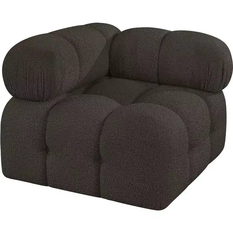 Fauteuil d'angle en tissu Boucle