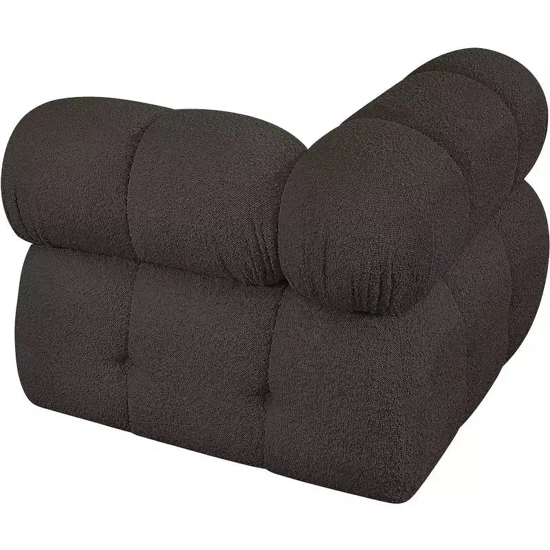 Fauteuil d'angle en tissu Boucle