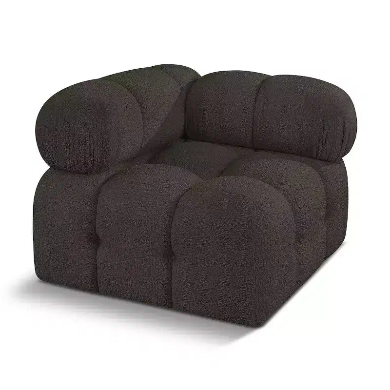 Fauteuil d'angle en tissu Boucle
