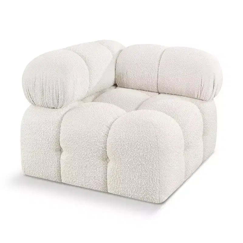 Fauteuil d'angle en tissu Boucle