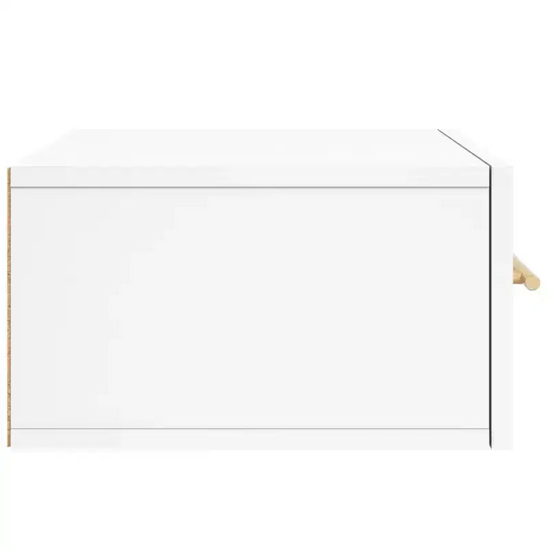 Table de chevet murale, bois d'ingénierie blanc