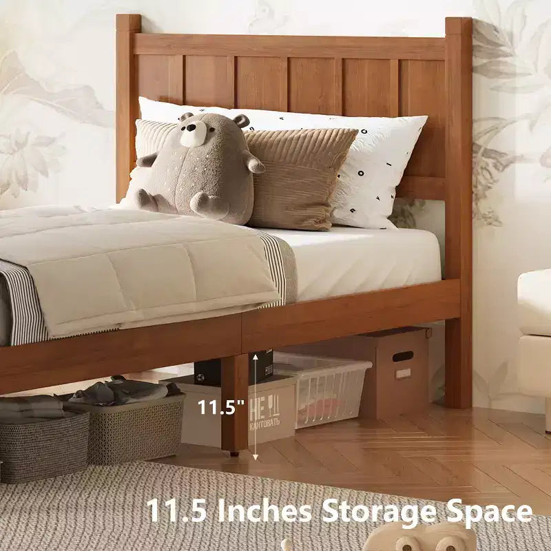 Lit à panneaux plats une place avec tête et pied de lit, assemblage facile