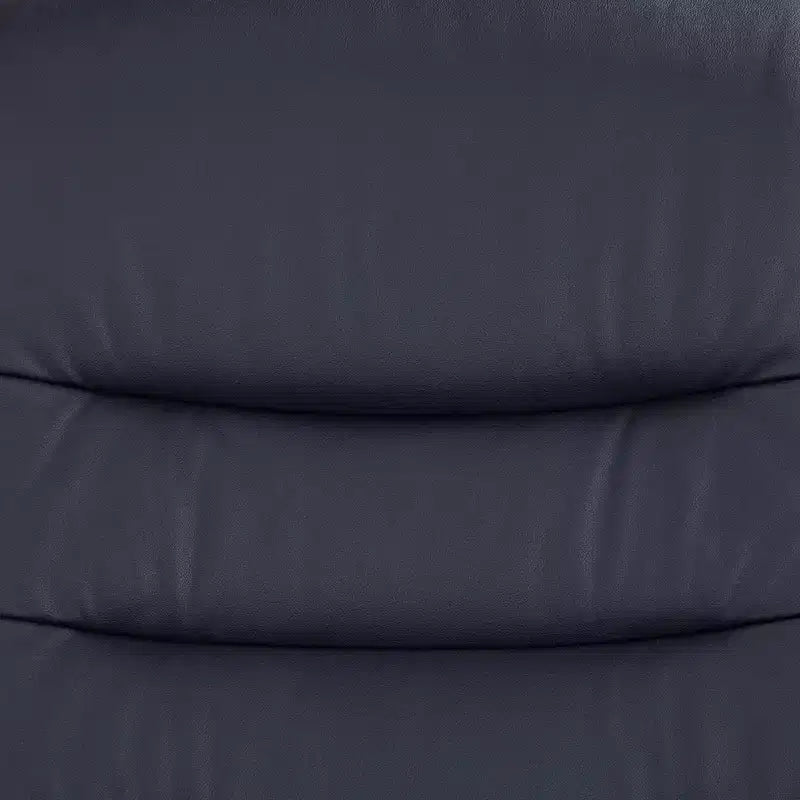 Fauteuil inclinable pivotant en similicuir bleu nuit réglable
