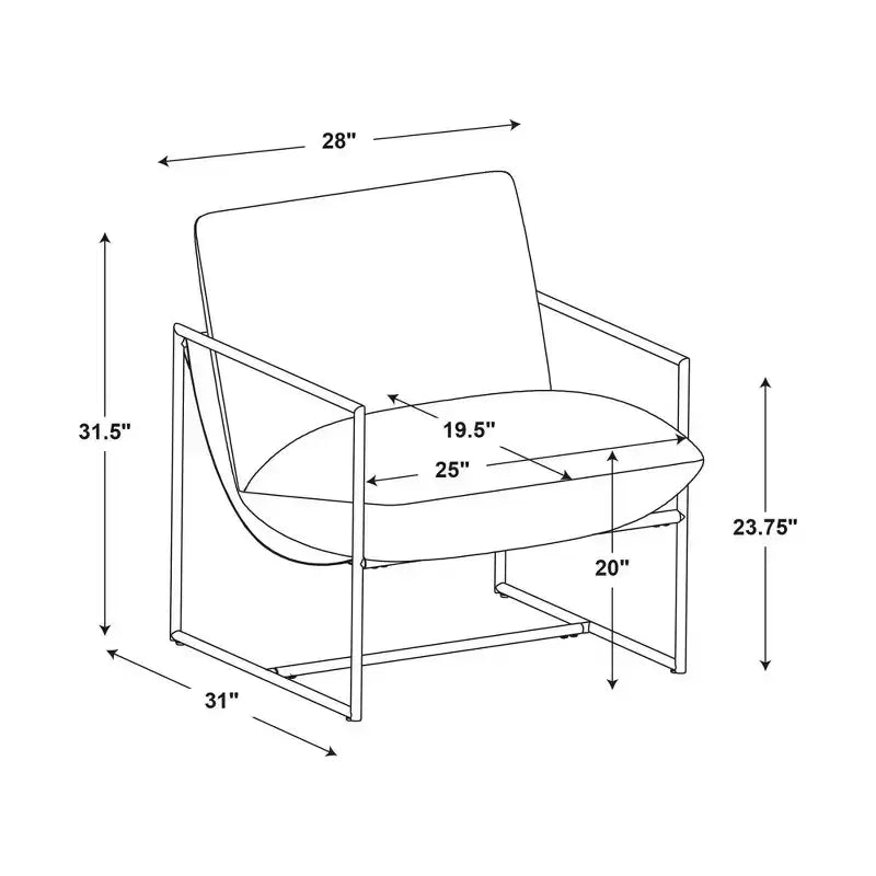 Fauteuil en toile à structure métallique