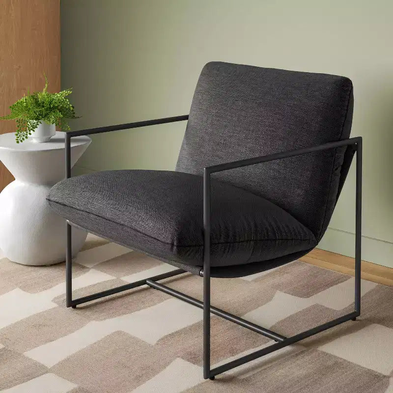Fauteuil en toile à structure métallique
