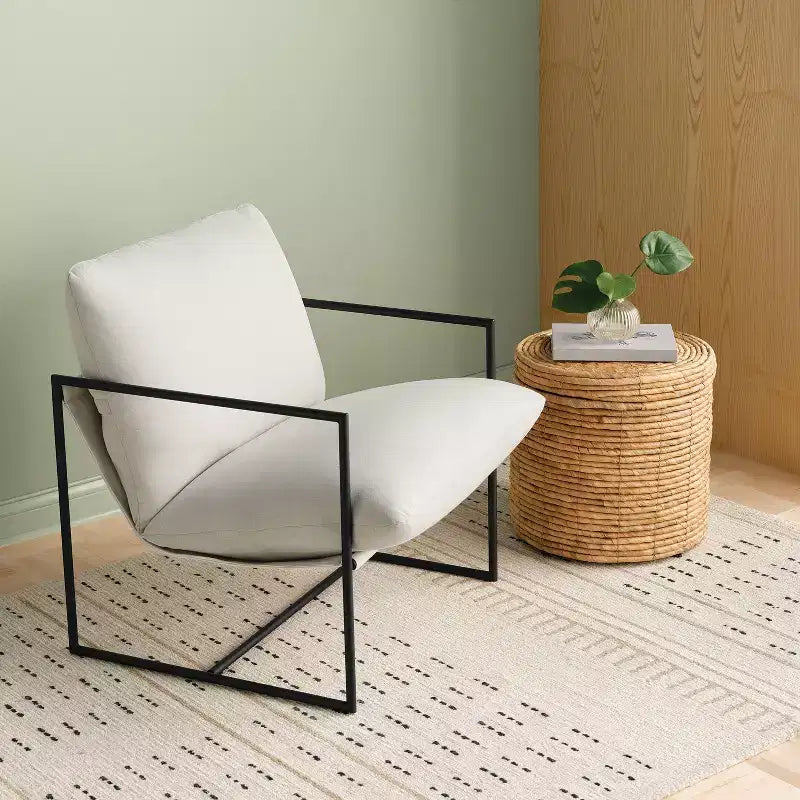 Fauteuil en toile à structure métallique