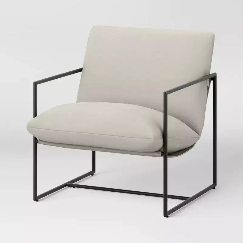 Fauteuil en toile à structure métallique